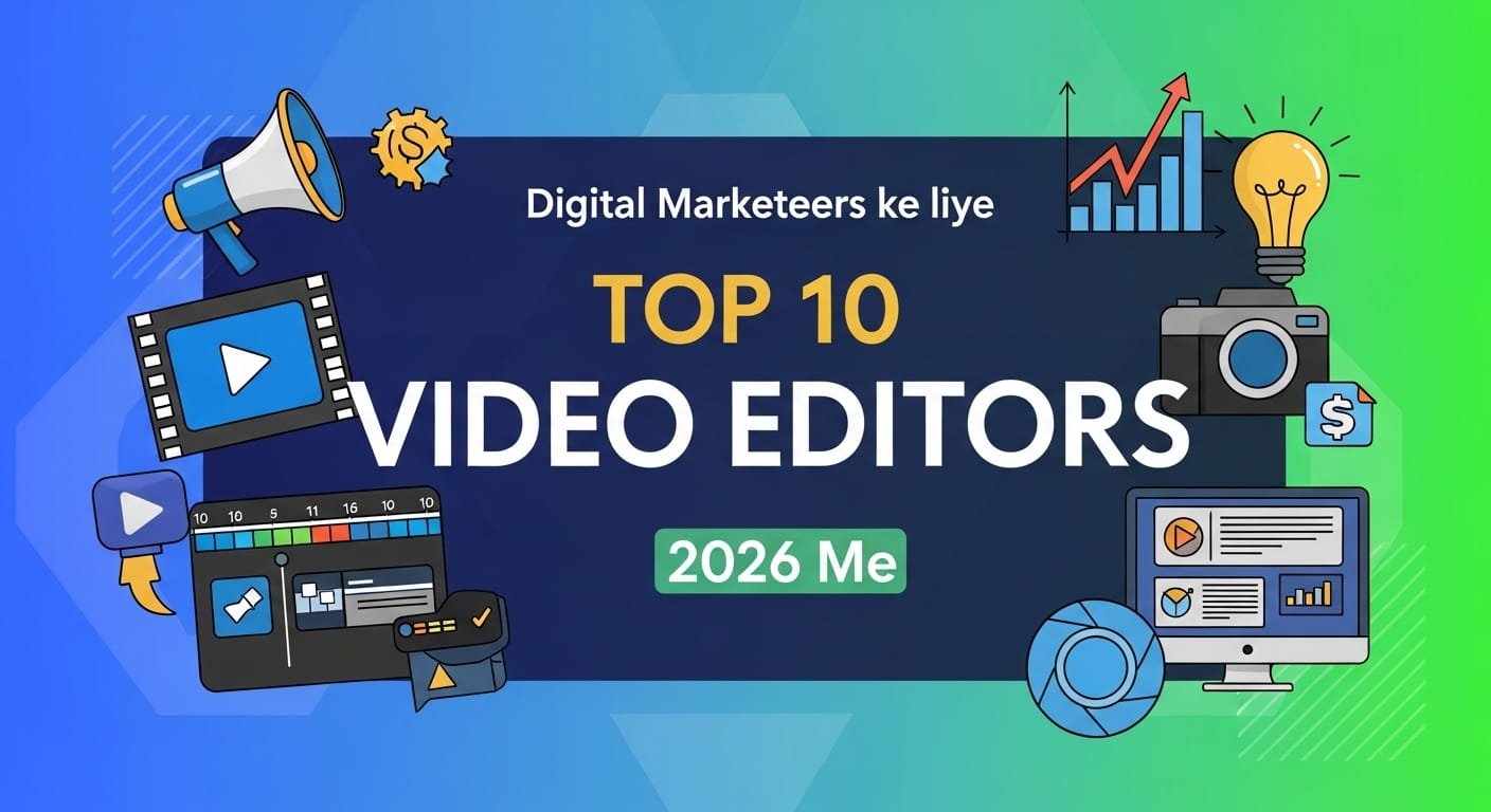 Digital Marketeers ke liye top 10 Video Editors 2026 Me -